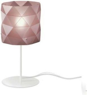 Linea Zero Linea Zero - L&aacute;mpara De Mesa Base Y V&aacute;stago Metal Rosa En Metal Cm. 13x36h