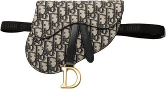Dior Pre-owned Dior Mini Oblique Canvas Saddle Belt Pouch Ladies 3GS2XDY4TR3CN4YA
