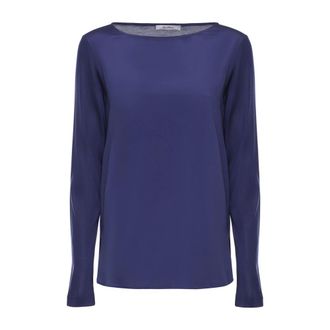 Max Mara Round-neck Knitwear, female, Blue, Size: M Round-neck Knitwear
