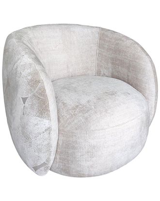 Pasargad Home Napoli Collection Modern Swivel Armchair