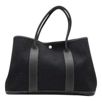 Herm&egrave;s Borsa Tote Vintage Pre-owned in Tela - - Pre-owned - Donna - Nero - ONE SIZE