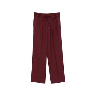 Dr&ocirc;le de Monsieur Heren, Broeken, Rood, Maat: M Leer