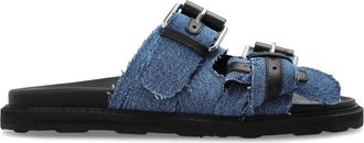 Moschino Schoenen, Dames, Blauw, 38 EU, Denim, Denim Sandalen