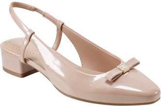 Bandolino Andies Slingback Pump in Light Natural Patent at Nordstrom, Size 8