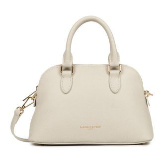Lancaster Ritssluiting Halve Maan Tas Sierra Jia - Dames - Handtassen - Wit - ONE Size - Leer - Tassen