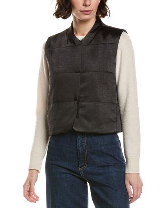 Lilla P Satin Quilted Vest