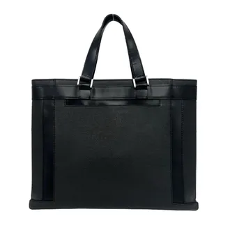 Louis Vuitton Black Leather Handbag Tote Bag (Pre-Owned)