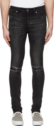 【関税込み】Ksubi ブラック MAXX ステンシル ステッチ ジーンズ Shop the Maxx Noir | Ksubi ++
