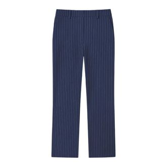 2-Biz Denim Stripe Trousers Classic Fit - female - 2-Biz - Straight Trousers - Blue - 2XL - Trousers