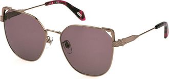 Just Cavalli SJC042 0A39 Womens Sunglasses Gold Size 58