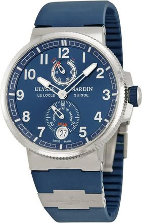 Ulysse Nardin Marine Automatic Blue Dial Blue Rubber Mens Watch 1183-126-3-63