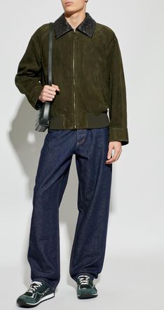 Bottega Veneta Leather Jacket, Mens, Green