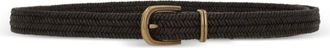 Brunello Cucinelli braided leather belt - Bruin