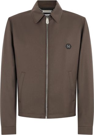 Philipp Plein Blouson met Rits - Heren - Zomerjassen - Bruin - L - Jassen