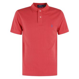 Polo Ralph Lauren Polo Shirts, male, Red, Size: 2XL Red Polo Shirt Short Sleeve Knit