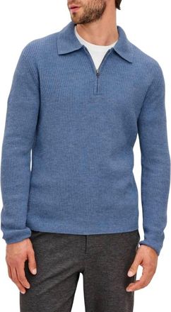 Rails Monty Quarter Zip Top In Cerulean Blue