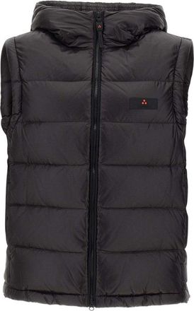 Peuterey Hooded Padded Vest With Horizontal Quilting