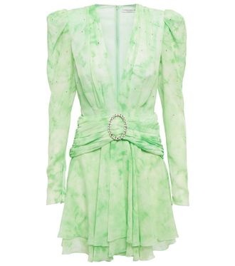 Alessandra Rich Belted silk minidress