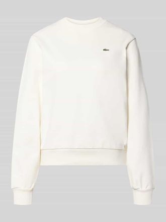 Lacoste Sport Relaxed Fit Sweatshirt aus reiner Baumwolle in Offwhite, Gr&ouml;&szlig;e 38