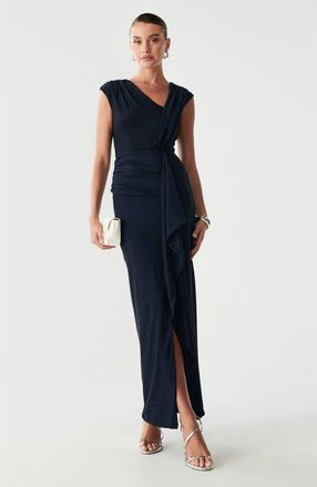 BWLDR Sami Maxi Dress in Navy Blue at Nordstrom, Size 6