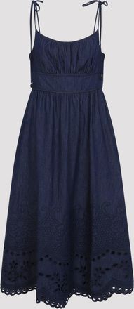 Zimmermann Abito midi in denim ricamato Zimmerman Mahon