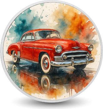 OEM Moneda Cl&aacute;sica Carmes&iacute; De Plata Fina De 1 Oz Con Una Explosi&oacute;n De Llamas Vintage