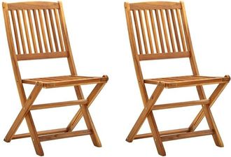 vidaXL Vidaxl - Sillas De Jard&iacute;n Plegables 2 Unidades Madera Maciza De Acacia