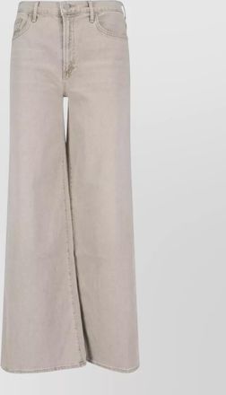 Mother denim high-rise wide-leg trousers