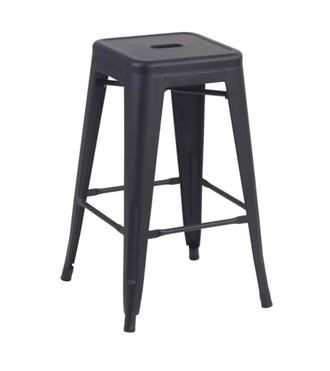 Home Heavenly Pack 4 taburetes met&aacute;licos color negro