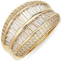 Nordstrom Rack Cubic Zirconia Statement Ring in Clear- Gold at Nordstrom Rack, Size 8