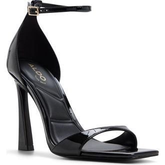 Aldo Evvie Ankle Strap Sandal in Open Black at Nordstrom, Size 8.5