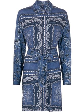 Liu Jo paisley-print shirt dress - Blue