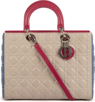 Dior Pre-owned Womens Lady Large Handbag - Ivory - One Size