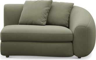 Castlery Fable Right Arm Sofa Customized, Performance Fleece Moss, Spill Resistant, Ultra Deep Seats for Castlery Sofas