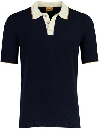 Mos Mosh Mos Mosh poloshirt donkerblauw stretch