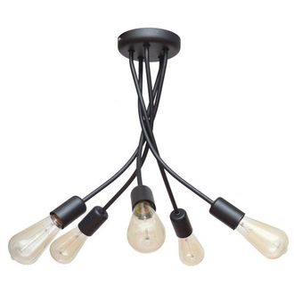 Netlighting Harvard Multi Arm Semi Flush Ceiling Light Black 40cm