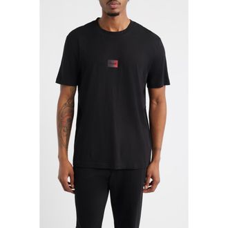 HUGO BOSS Danotie Logo Patch T-Shirt in Black at Nordstrom, Size Xx-Large