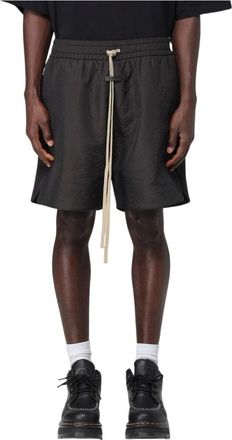 Fear of God Korte Broeken, Heren, Zwart, L, Nylon, Stijlvolle geweven shorts met trekkoord in de taille