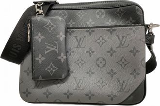 Louis Vuitton Black Gray Shoulder Bag (Pre-Owned)