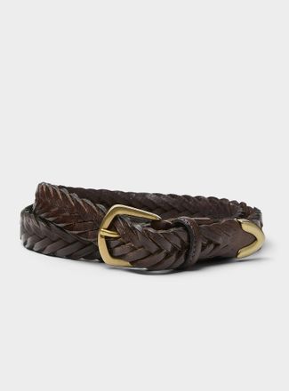 Alberto Luti Mens Braided skinny belt