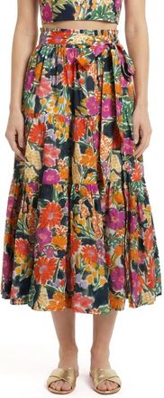 Change of Scenery Jenni Tiered Belted Smock Waist Skirt in Gardenia at Nordstrom, Size X-Large