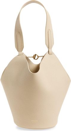 Khaite Mini Lotus Leather Tote Bag in Dark Ivory 445 at Nordstrom