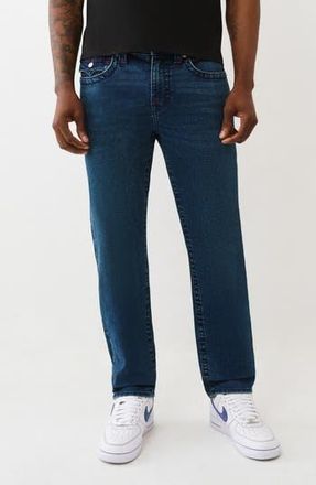 True Religion Geno Big T Flap Slim Fit Jeans in Dark Shivering Wash at Nordstrom Rack, Size 38