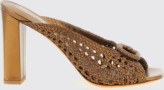 Santoni Mules Santoni in pelle intrecciata e traforata