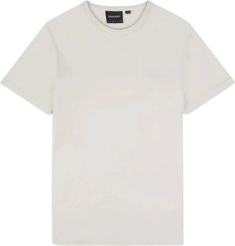 Lyle & Scott Mens Lyle & Scott Embroidered Logo Plain Cream T Shirt - White - Size: 36