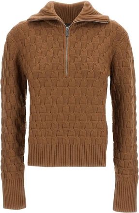 Wales Bonner Acoustic Jumper - Dames - Ronde hals truien - Bruin - XS - Wol - Truien & Vesten