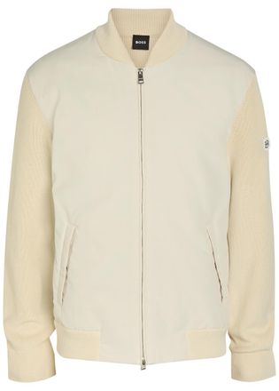 BOSS Boss Quilted Knit Cotton and Shell Jacket - Beige - XL