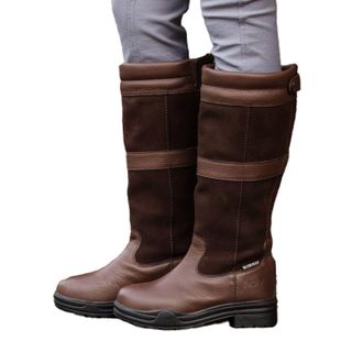 Brogini Hollingworth Piccino Leather Zip Country Boots in Brown | Size: 1.5
