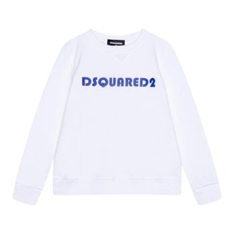 Dsquared2 White Boy Sweatshirt Certified Product - male - Dsquared2 - Kids Sweatshirts - White - 10 Y - Kids
