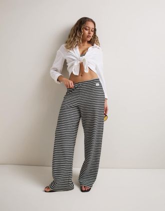 Tala Pantaloni in maglia a righe neri-Nero